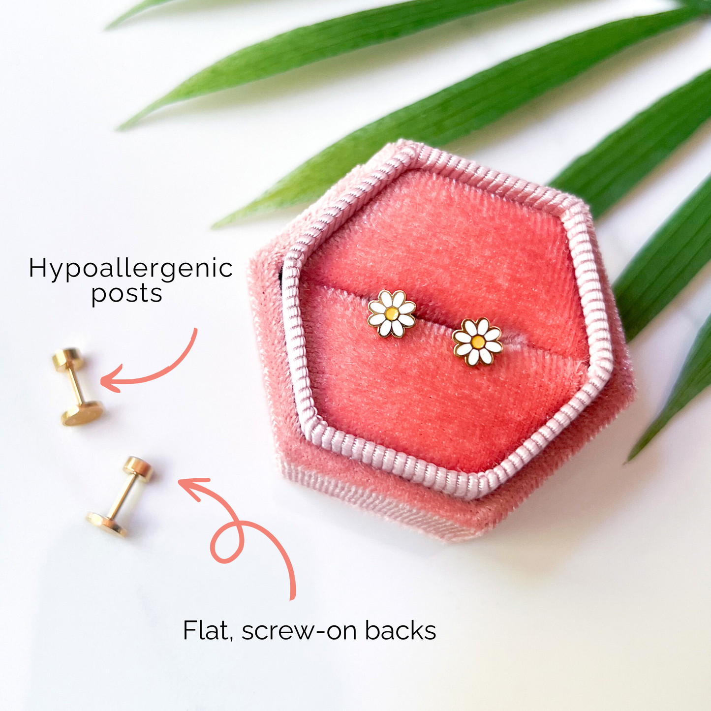 Cloudy Rainbow Stud Earrings