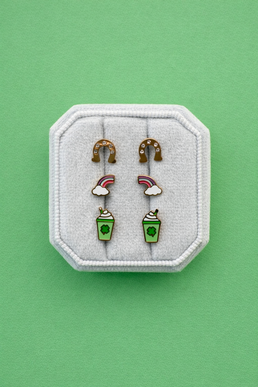 Shamrock Milkshake Stud Earrings