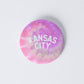 Vintage Tie Dye Kansas City Pinback Button - Pink