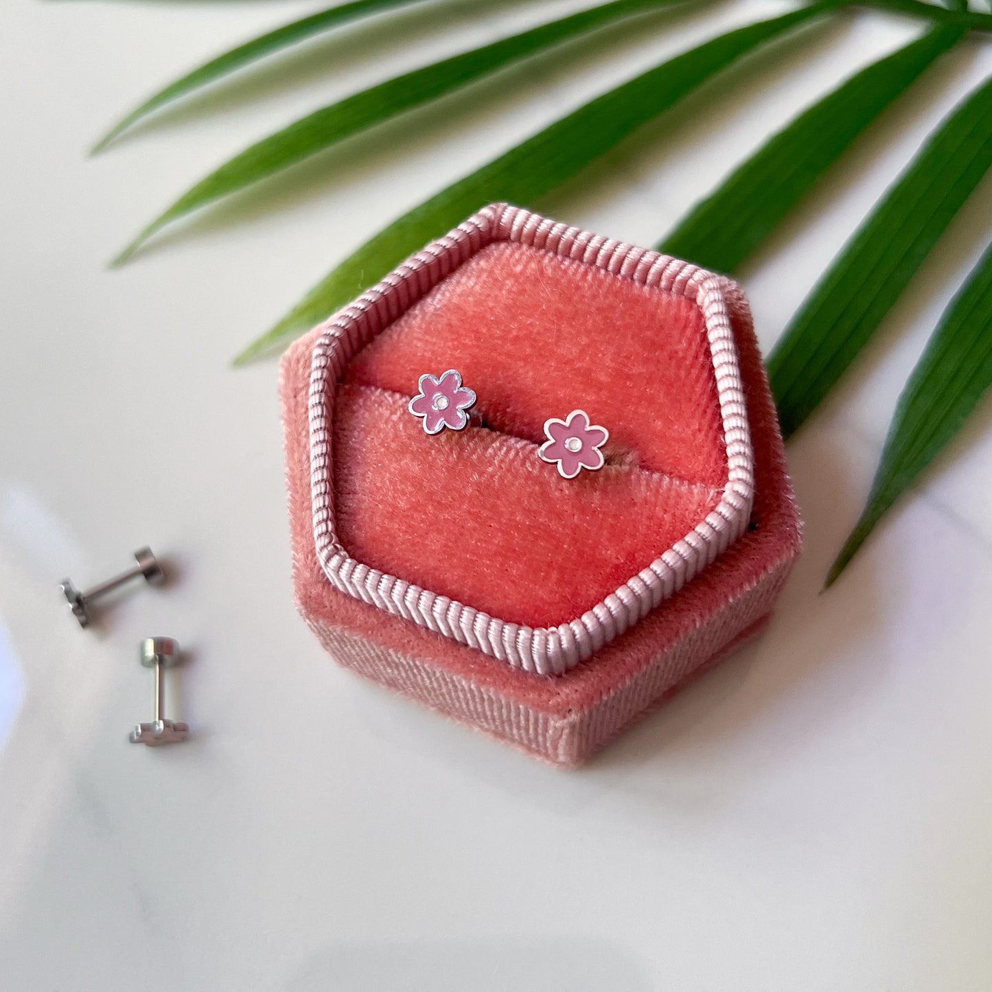 Lilac Flower Stud Earrings