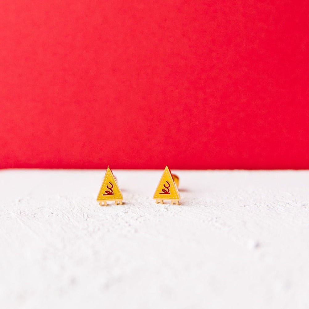 Kansas City Chiefs Pennant Stud Earrings