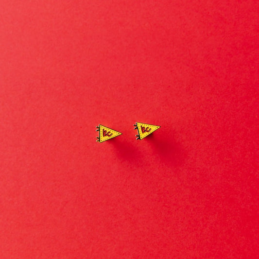 Kansas City Chiefs Pennant Stud Earrings