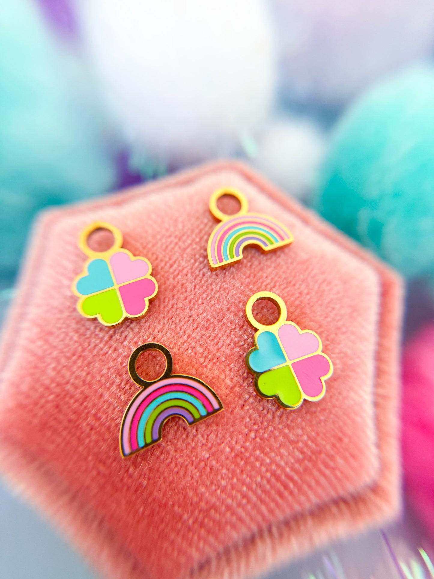 Rainbow Huggie Charms