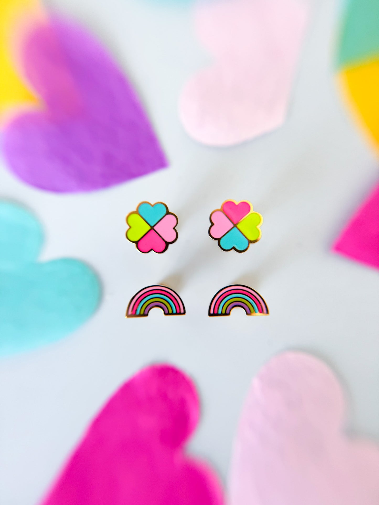 Rainbow Stud Earrings