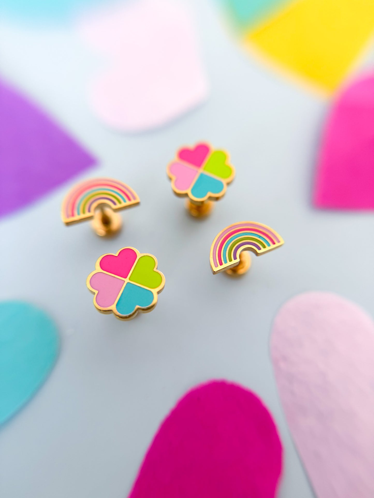 Rainbow Stud Earrings