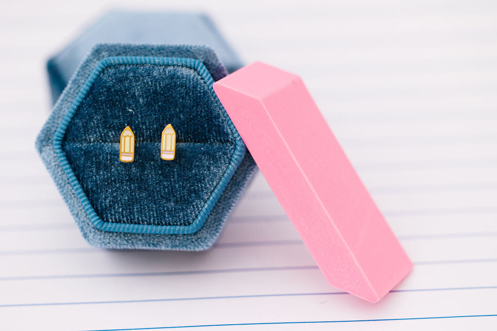 Pastel Pencil Stud Earrings