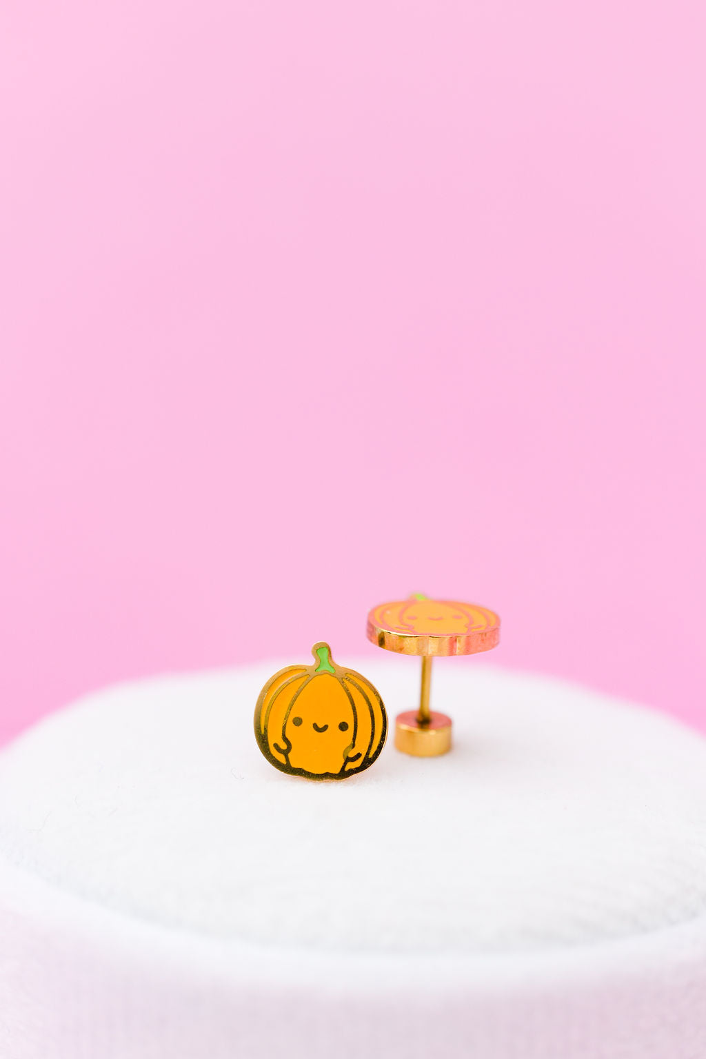 Pumpkin Stud Earrings