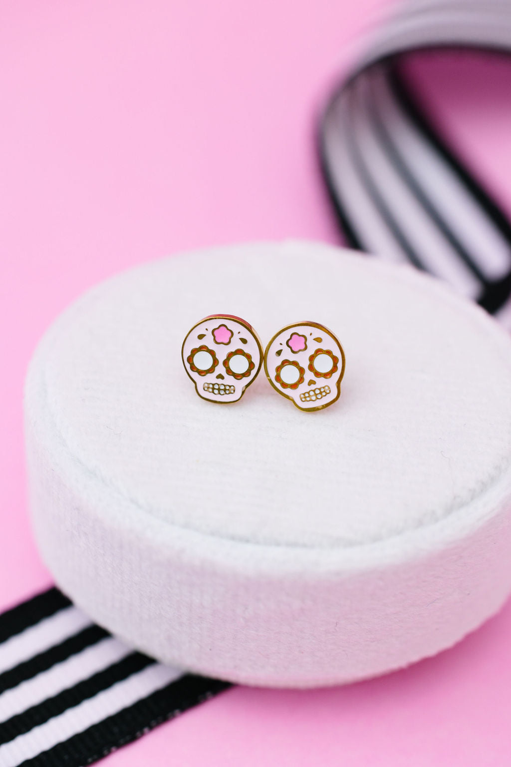 Sugar Skull Stud Earrings