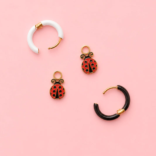 Ladybug Huggie Charms