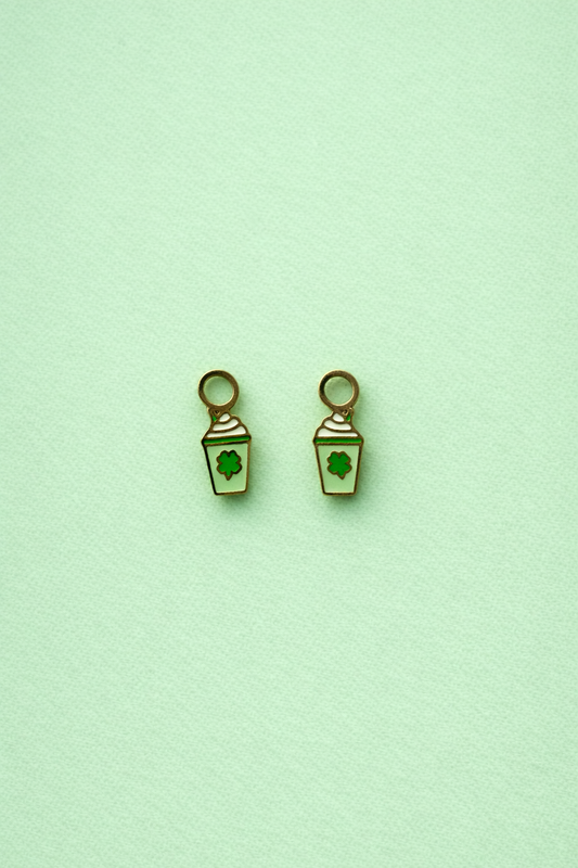 Shamrock Milkshake Huggie Charms