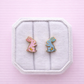 Floral Bunny Stud Earrings