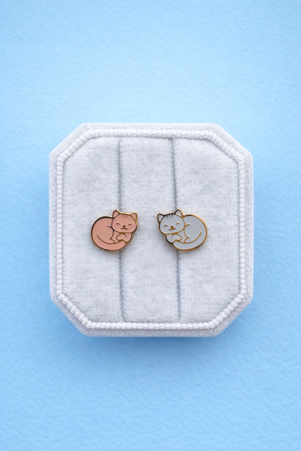 Tabby Cat Stud Earrings