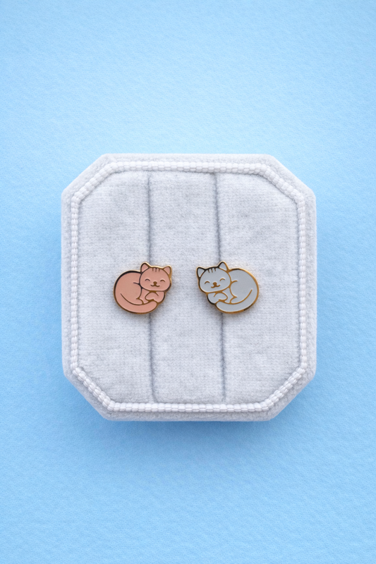 Tabby Cat Stud Earrings