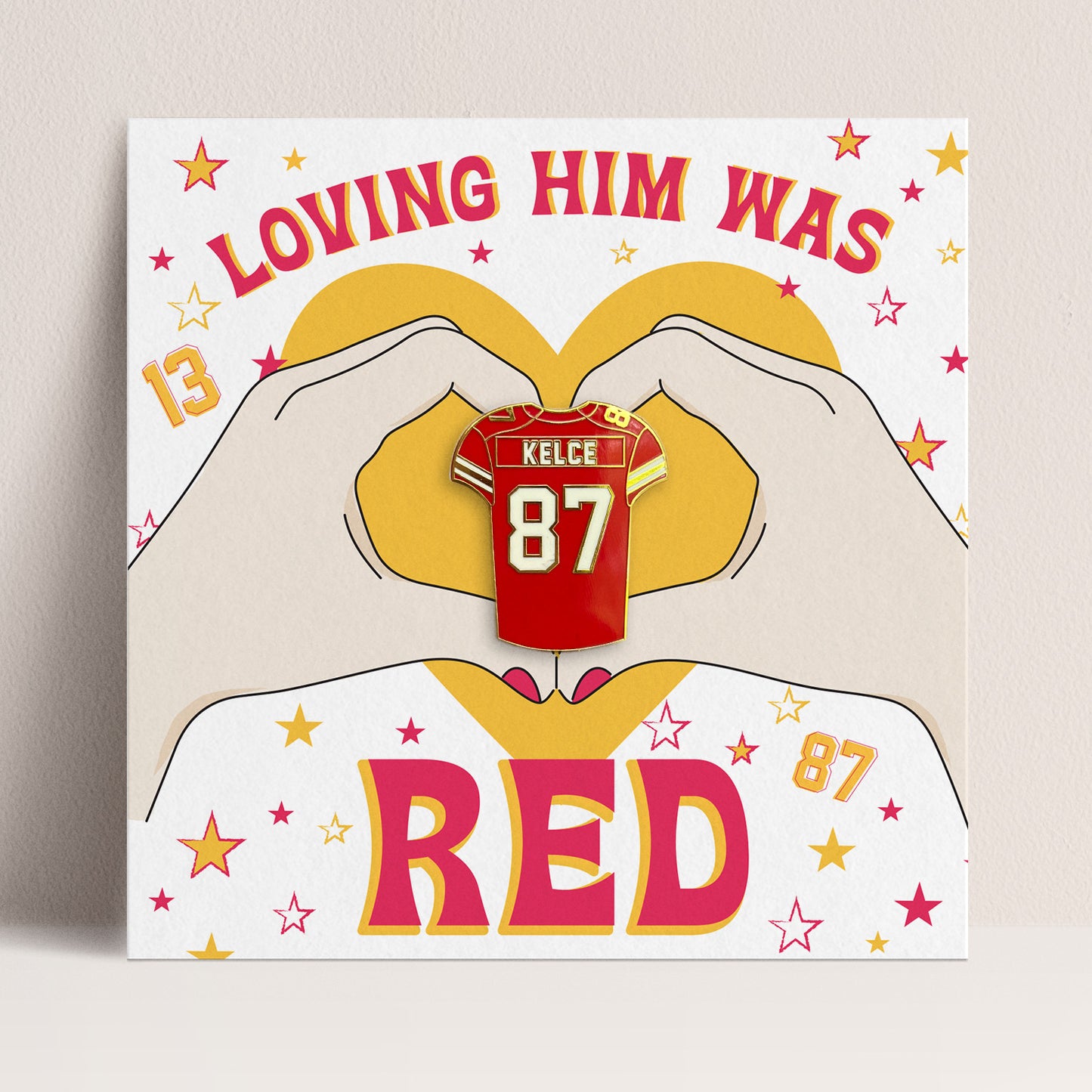 "Loving Him Was RED" Enamel Pin
