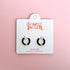 Black huggie hoop earrings