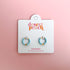 Light blue huggie hoop earrings