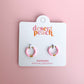 Pink Huggie Hoops