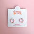 Pink huggie hoop earrings