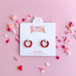 Red Huggie Hoops