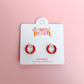 Red Huggie Hoops