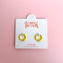 Yellow huggie hoop earrings