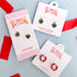 KC Current heart stud earrings with matching huggie charms