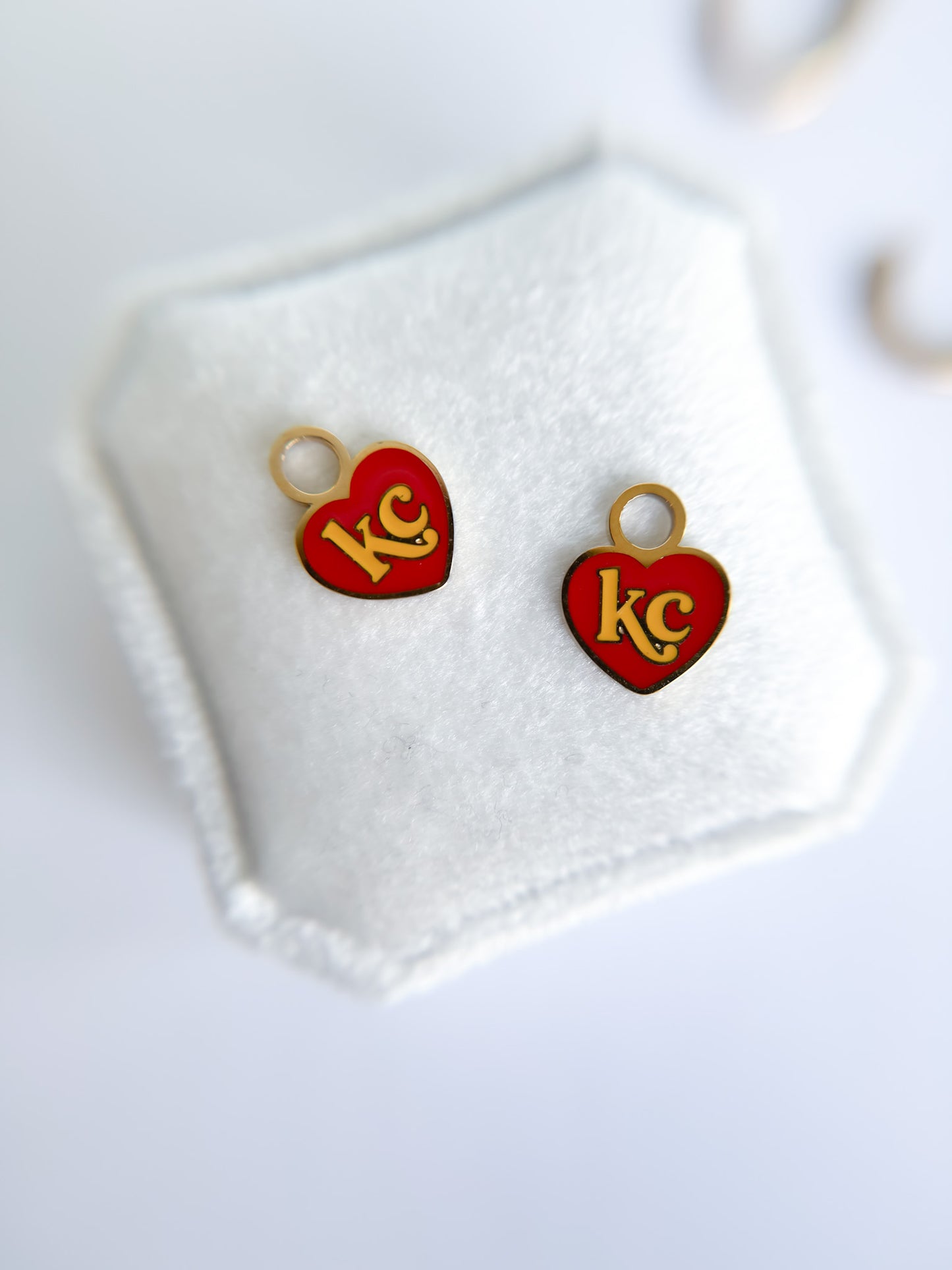 KC Heart Huggie Charms