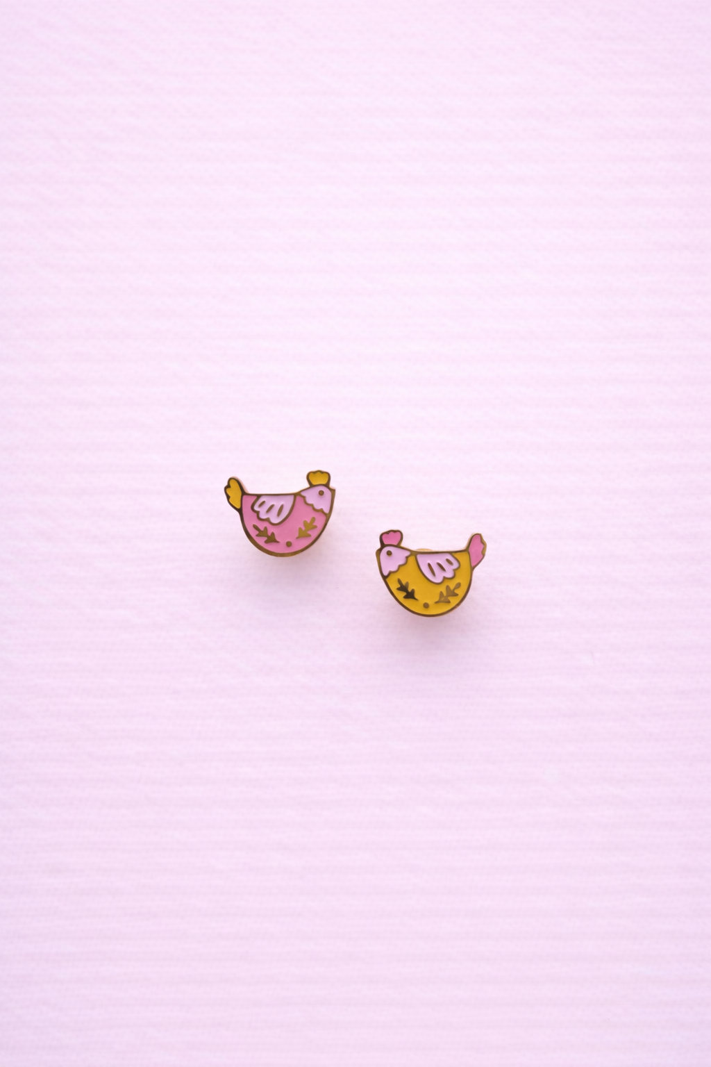 Floral Chicken Stud Earrings