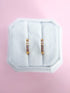 CZ huggie hoop earrings, alternate view
