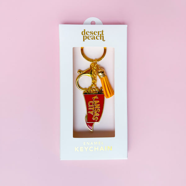 KC Pennant Keychain – Desert Peach