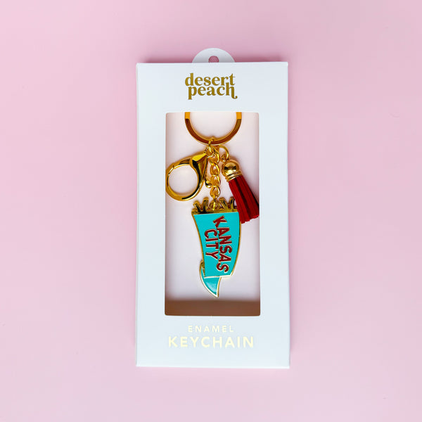 KC Pennant Keychain – Desert Peach