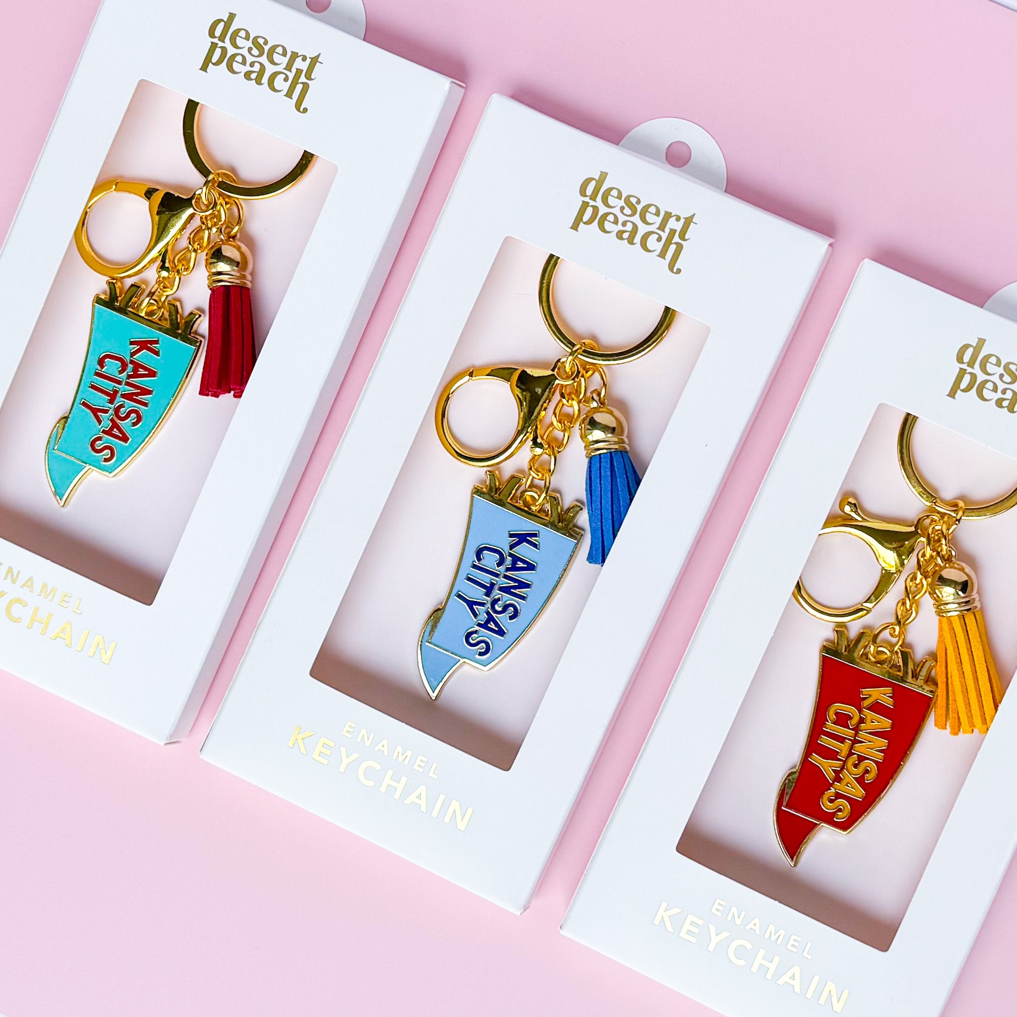 KC Pennant Keychain – Desert Peach