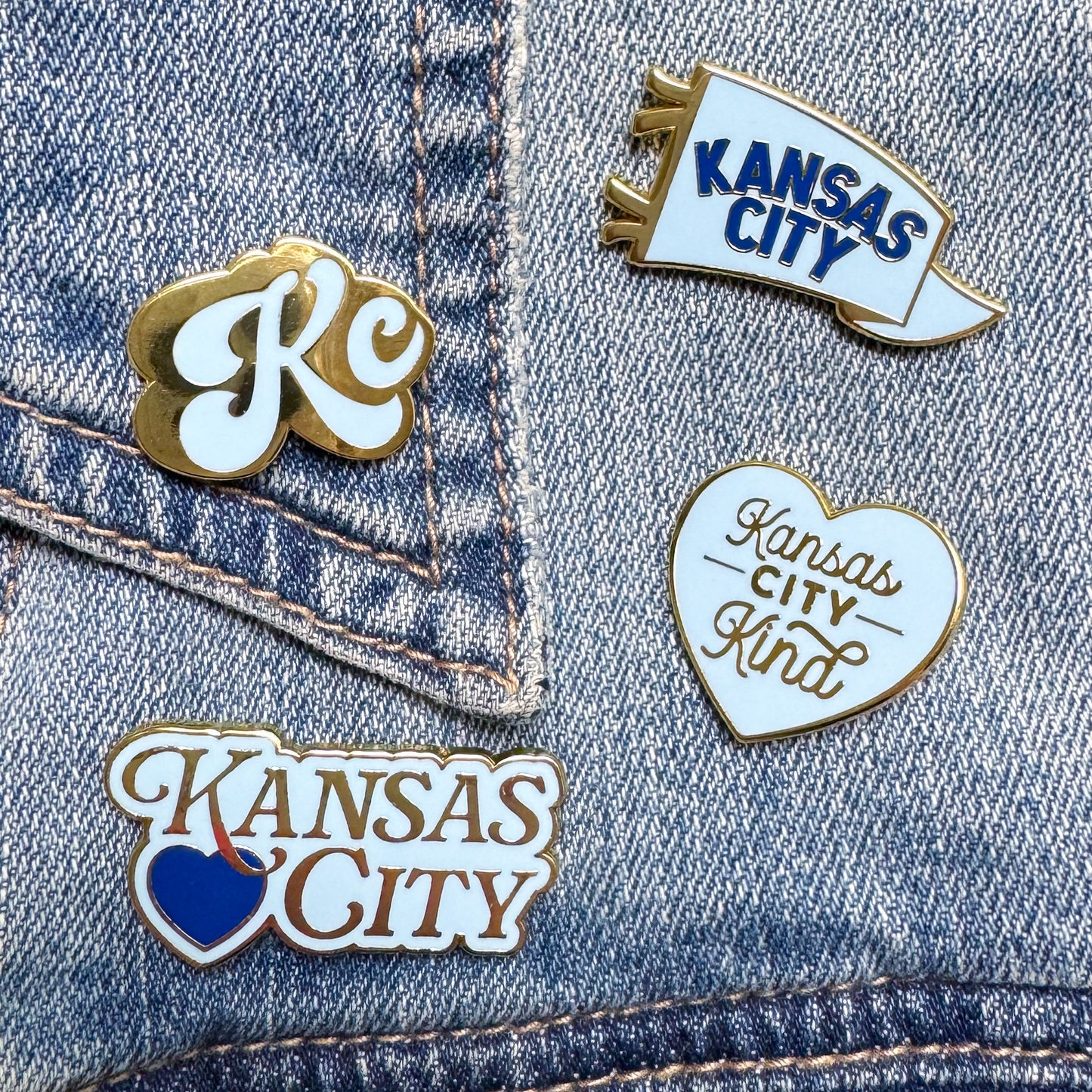 Kansas City Pins - Blue & Gold