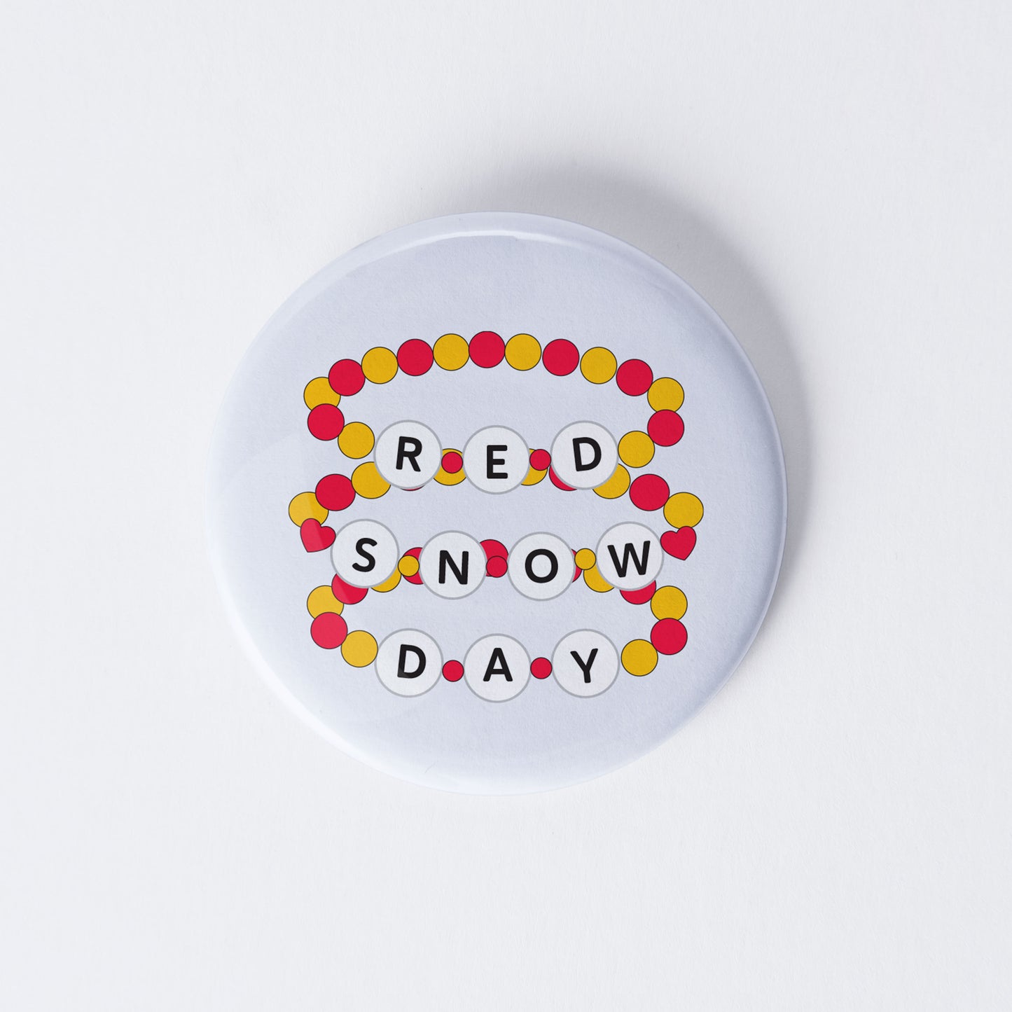 Red Snow Day Pinback Button