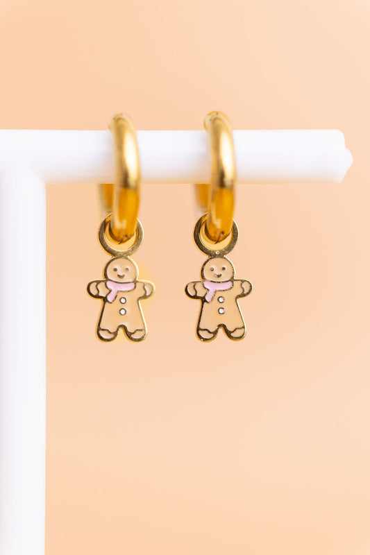 Gingerbread Huggie Charms