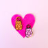Gummy bear huggie charms on huggie hoops