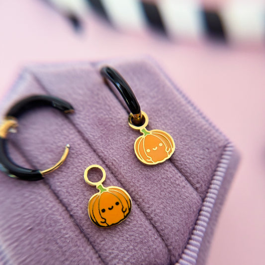 Pumpkin Huggie Charms