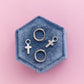 Silver Cross Huggie Charms