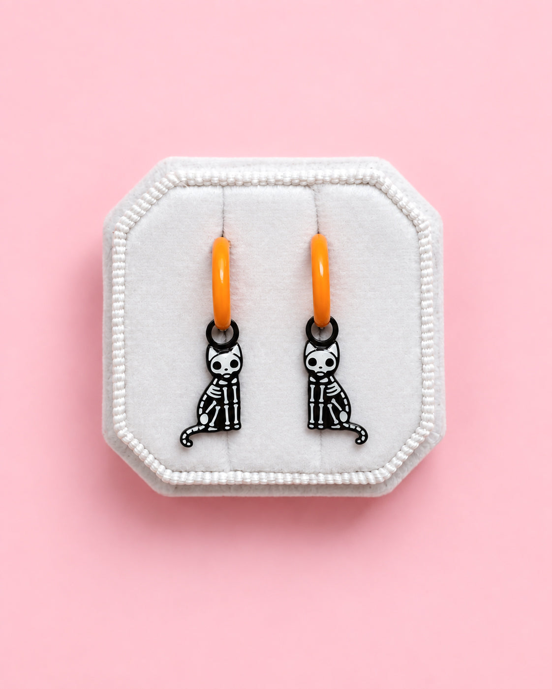 Glow-in-the-Dark Skeleton Kitties Huggie Charms