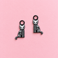 Glow-in-the-Dark Skeleton Kitties Huggie Charms
