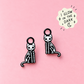 Glow-in-the-Dark Skeleton Kitties Huggie Charms