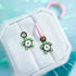 Sea turtle huggie charms on huggie hoops
