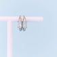 Silver Crystal Baguette Huggie Hoops