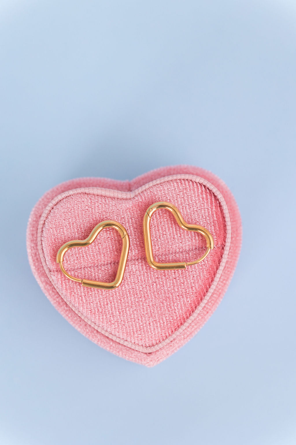 Heart Huggie Hoops