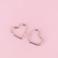 Silver Heart Huggie Hoops