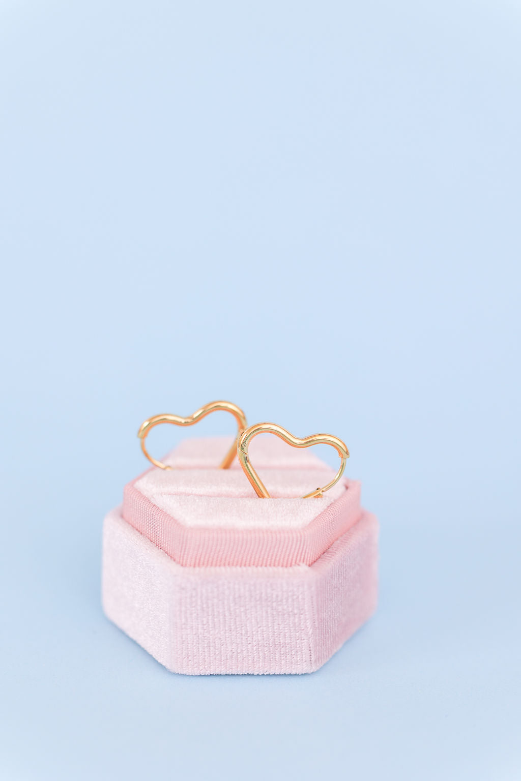 Heart Huggie Hoops