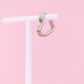Silver Heart Huggie Hoops