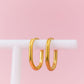 Oval Huggie Hoops