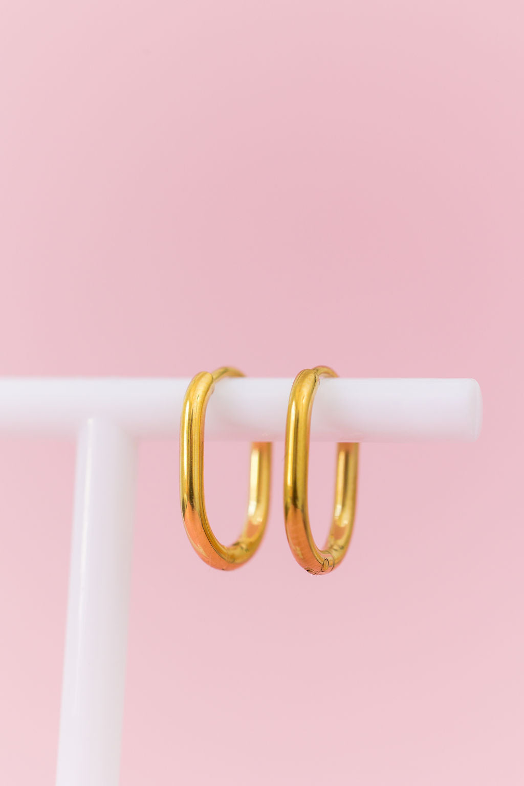 Oval Huggie Hoops