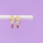 Crystal Heart Huggie Hoops
